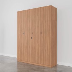 Guarda Roupa Modulado 4 Portas com Cabideiro Hera CabeCasa MadeiraOriginals - 12