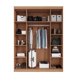 Guarda Roupa Modulado 4 Portas com Cabideiro Hera CabeCasa MadeiraOriginals - 14