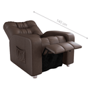 Ver imagem 3 de Poltrona Reclinável Lyon Zero Wall 2 Estágios Sintético Marrom 82cm para Sala