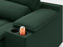 Ver imagem 7 de Sofá com Porta Copos e Carregador Usb Retrátil e Reclinável Murano 2,00m Velosuede Verde -
