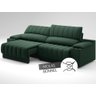 Sofá com Porta Copos e Carregador USB Retrátil e Reclinável Murano 2,00m Velosuede Verde - - 6
