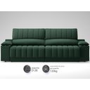 Ver imagem 4 de Sofá com Porta Copos e Carregador Usb Retrátil e Reclinável Murano 2,00m Velosuede Verde -