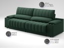 Ver imagem 3 de Sofá com Porta Copos e Carregador Usb Retrátil e Reclinável Murano 2,00m Velosuede Verde -