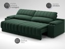 Ver imagem 5 de Sofá com Porta Copos e Carregador Usb Retrátil e Reclinável Murano 2,00m Velosuede Verde -