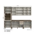 Ver imagem 5 de Cozinha Completa Modulada 5 Peças para 1 Forno 14 Portas Aurora Espresso Móveis