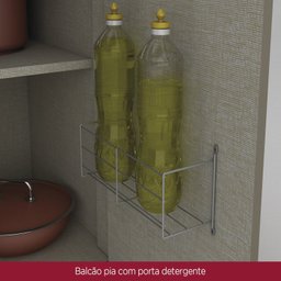 Cozinha Completa 5 Peças para 1 Forno 14 Portas Aurora Espresso Móveis - 8
