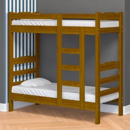 Beliche de Madeira Maciça Reforçada Life Imbuia - 4 Beliche de Madeira Maciça Reforçada Life Imbuia - 4