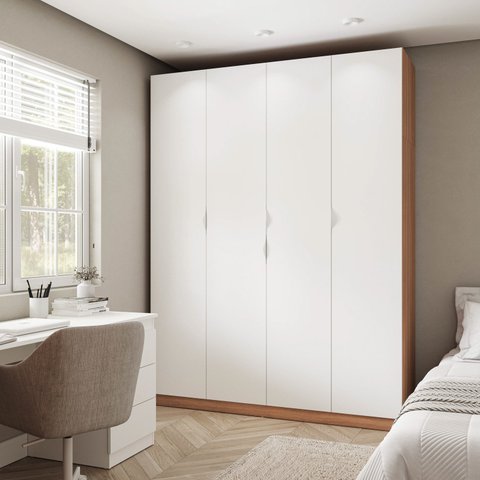 Guarda Roupa Modulado 4 Portas com Cabideiro Hera CabeCasa MadeiraOriginals