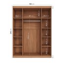 Ver imagem 3 de Guarda Roupa Modulado 4 Portas com Cabideiro Hera CabeCasa MadeiraOriginals