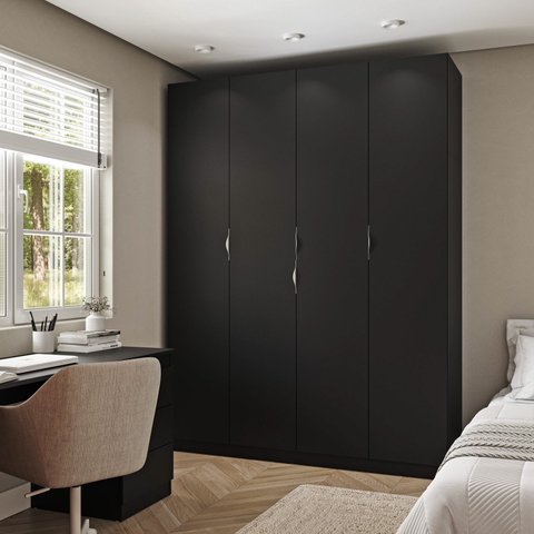 Guarda Roupa Modulado 4 Portas com Cabideiro Hera CabeCasa MadeiraOriginals