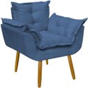 Ver imagem 2 de Kit 2 Poltronas Decorativa e 2 Puffs para Sala Recepção Manicure Consultório Quarto Alice Suede
