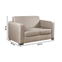 Ver imagem 3 de Sofá para Sala de Estar 2 Lugares 150cm Liso Basic Bege