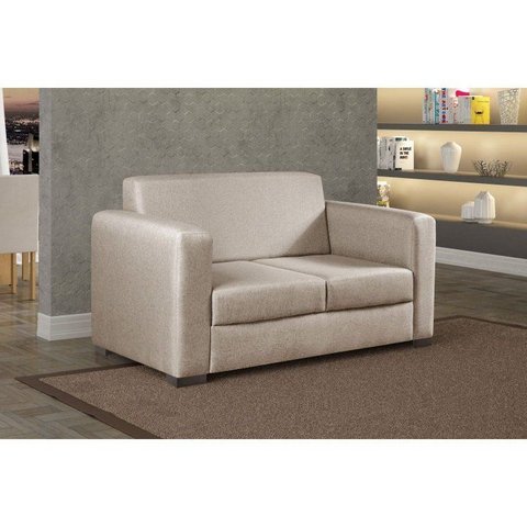 Sofá para Sala de Estar 2 Lugares 150cm Liso Basic Bege
