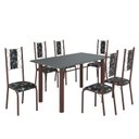 Ver imagem 2 de Conjunto Sala de Jantar Bahia Mesa Tubo 140x75cm Tampo Pedra com 6 Cadeiras