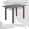 Conjunto Sala de Jantar Bahia Mesa Tubo 140x75cm Tampo Pedra com 6 Cadeiras - 4