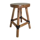 Ver imagem 3 de Banco de Madeira Baixo Redondo sem Encosto