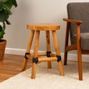 Ver imagem 1 de Banco de Madeira Baixo Redondo sem Encosto