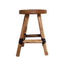 Ver imagem 2 de Banco de Madeira Baixo Redondo sem Encosto