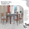 Conjunto Sala de Jantar Bahia Mesa Tubo 140x75cm Tampo Pedra com 6 Cadeiras - 6