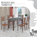 Ver imagem 6 de Conjunto Sala de Jantar Bahia Mesa Tubo 140x75cm Tampo Pedra com 6 Cadeiras