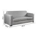 Ver imagem 4 de Sofá para Sala de Estar 3 Lugares 200cm Basic Cinza Claro