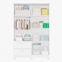 Ver imagem 2 de Guarda Roupa 4 Portas Jujuba C- e 2 Gavetas Branco - Permóbili Baby
