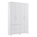 Ver imagem 1 de Guarda Roupa 4 Portas Jujuba C- e 2 Gavetas Branco - Permóbili Baby