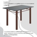 Ver imagem 4 de Conjunto Sala de Jantar Bahia Mesa Tubo 140x75cm Tampo Pedra com 6 Cadeiras