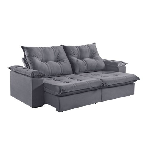 Sofá 2 Lugares Retrátil 210cm Pillow Top Reclinável Molas Ensacadas M-191