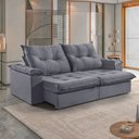 Ver imagem 2 de Sofá 2 Lugares Retrátil 210cm Pillow Top Reclinável Molas Ensacadas M-191
