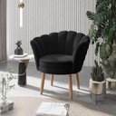 Ver imagem 2 de Poltrona Cadeira Decorativa Recepção Salao Quarto Menina Cor:preto