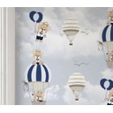 Ver imagem 4 de Papel de parede infantil balão azul menino  para quarto de bebê M² PP37