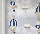 Ver imagem 4 de Papel de parede infantil balão azul menino para quarto de bebê M² PP37