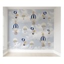 Ver imagem 1 de Papel de parede infantil balão azul menino  para quarto de bebê M² PP37