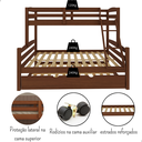 Ver mais imagens de Treliche Madeira Pinus com Cama Solteiro Casal Resistente Carvalho