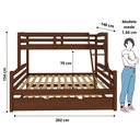 Ver imagem 3 de Treliche Madeira Pinus com Cama Solteiro Casal Resistente Carvalho