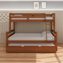 Treliche Madeira Pinus com Cama Solteiro Casal Resistente Carvalho - 9