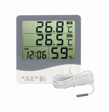 Termo-Higrômetro Digital com Sensor Externo e Relógio