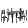 Conjunto Sala de Jantar Bahia Mesa Tubo 140x75cm Tampo Pedra com 6 Cadeiras - 2