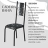 Conjunto Sala de Jantar Bahia Mesa Tubo 140x75cm Tampo Pedra com 6 Cadeiras - 5