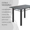 Conjunto Sala de Jantar Bahia Mesa Tubo 140x75cm Tampo Pedra com 6 Cadeiras - 7