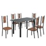 Conjunto Sala de Jantar Bahia Mesa Tubo 140x75cm Tampo Pedra com 6 Cadeiras - 2