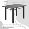 Conjunto Sala de Jantar Bahia Mesa Tubo 140x75cm Tampo Pedra com 6 Cadeiras - 4