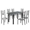 Conjunto Sala de Jantar Bahia Mesa Tubo 140x75cm Tampo Pedra com 6 Cadeiras - 2