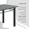 Conjunto Sala de Jantar Bahia Mesa Tubo 140x75cm Tampo Pedra com 6 Cadeiras - 9