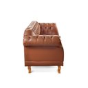 Ver imagem 6 de Sofá Chesterfield 2 Lugares Couro Sintético Marrom Duque 150cm Yescasa
