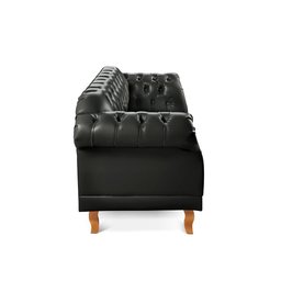 Sofá 2 Lugares Chesterfield Clássico Duque Yescasa Preto - 6 Sofá 2 Lugares Chesterfield Clássico Duque Yescasa Preto - 6