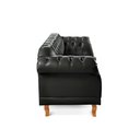 Ver imagem 6 de Sofá Chesterfield 2 Lugares Couro Sintético Preto Duque 150cm Yescasa