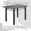 Ver imagem 4 de Conjunto Sala de Jantar Bahia Mesa Tubo 140x75cm Tampo Pedra com 6 Cadeiras