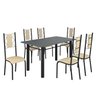 Conjunto Sala de Jantar Bahia Mesa Tubo 140x75cm Tampo Pedra com 6 Cadeiras - 2
